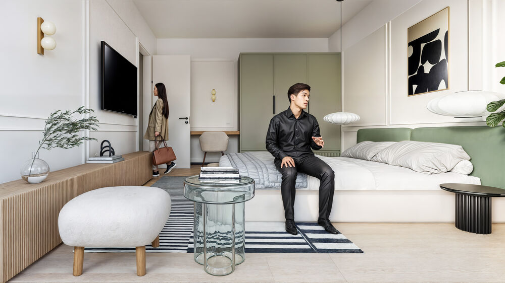 Wohnung in Oberkassel, Schlafzimmer